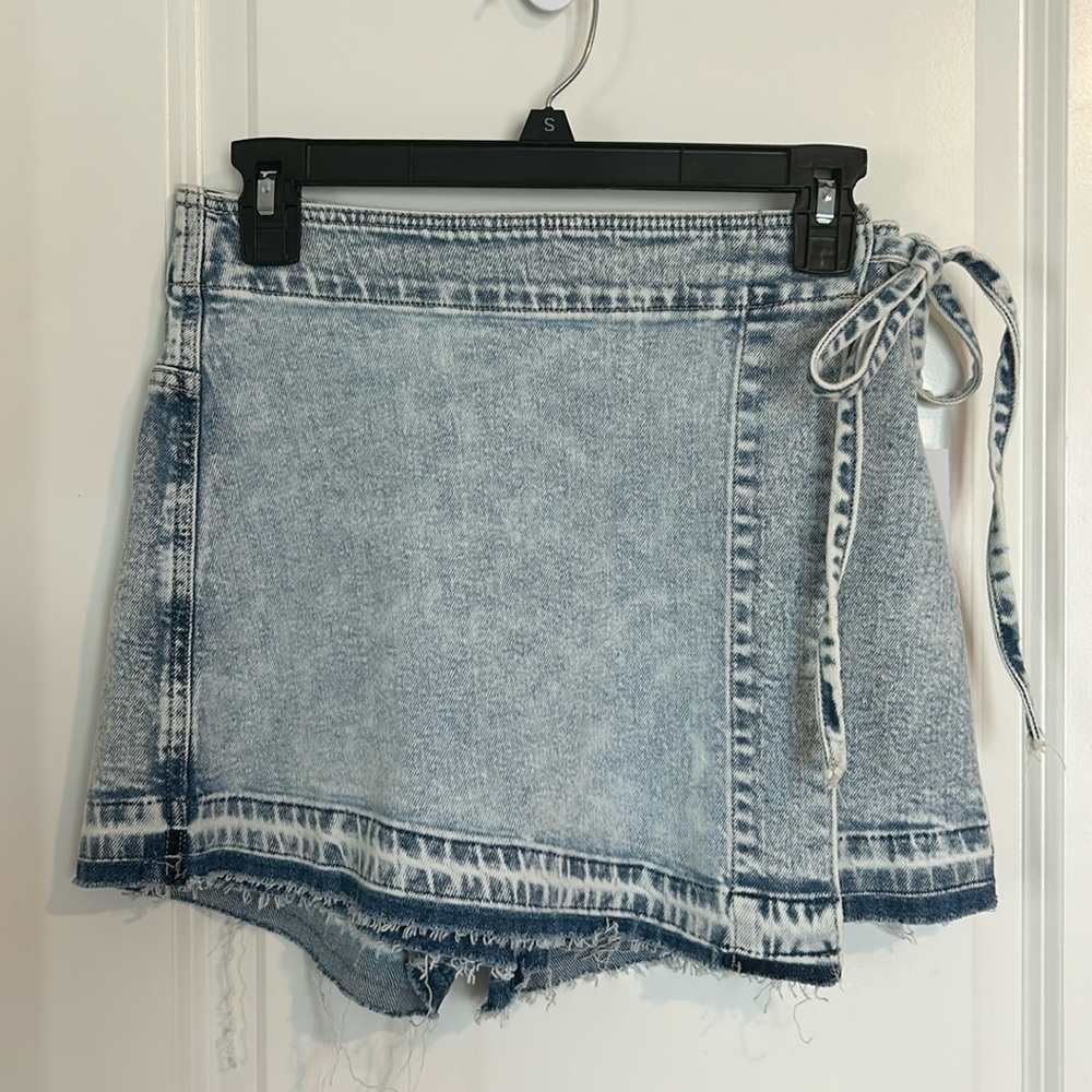 Denim skort